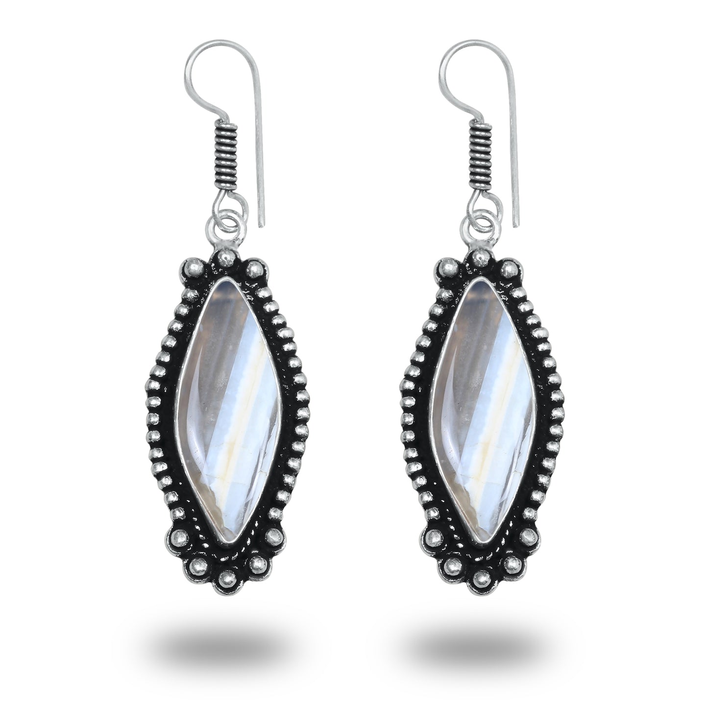 Boucles d'oreilles bohèmes en cristal pour femme - Plaqué argent, design, chic, assorties et en gros
