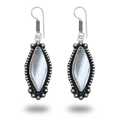 Boucles d'oreilles bohèmes en cristal pour femme - Plaqué argent, design, chic, assorties et en gros