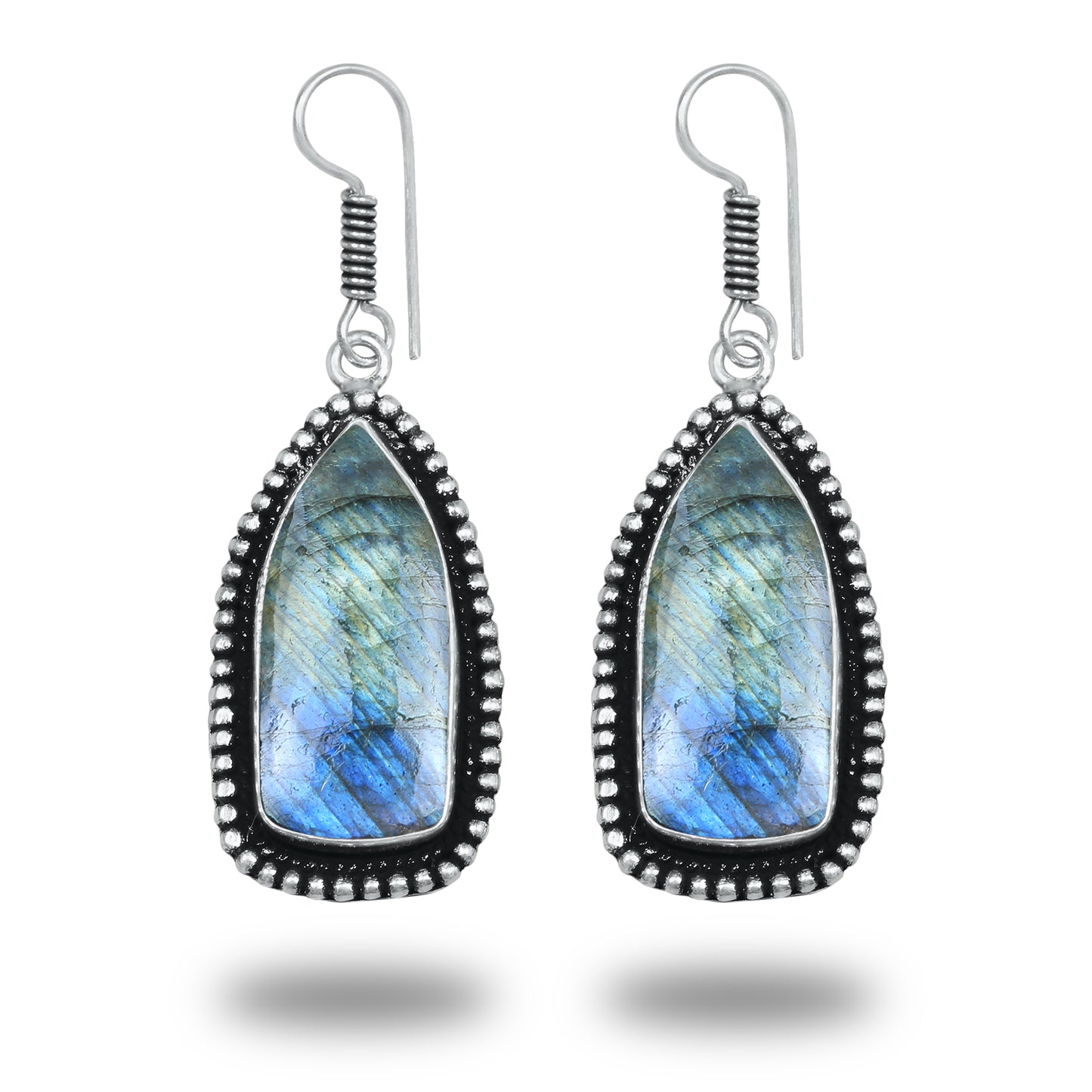 Boucles d'oreilles bohèmes en cristal pour femme - Plaqué argent, design, chic, assorties et en gros