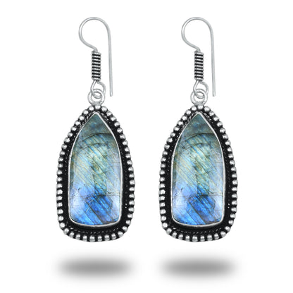Boucles d'oreilles bohèmes en cristal pour femme - Plaqué argent, design, chic, assorties et en gros