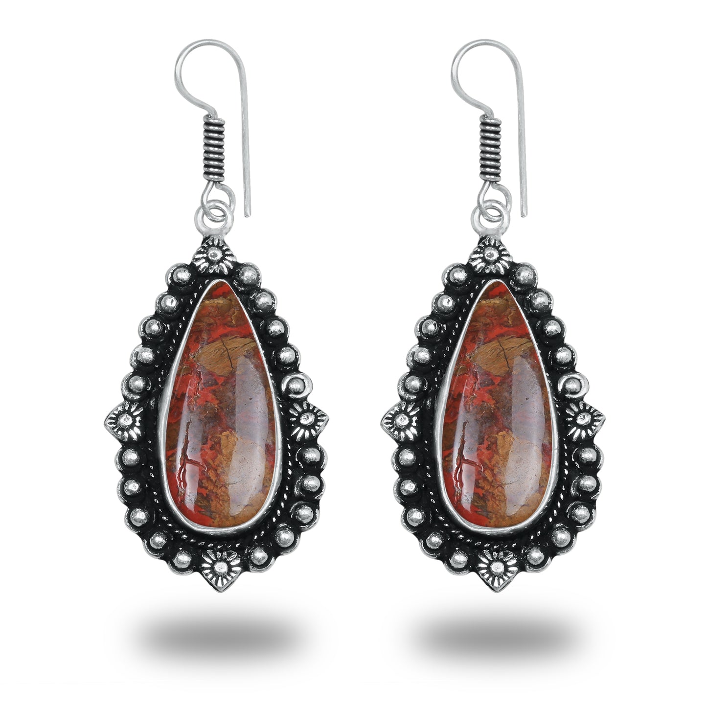 Boucles d'oreilles bohèmes en cristal pour femme - Plaqué argent, design, chic, assorties et en gros