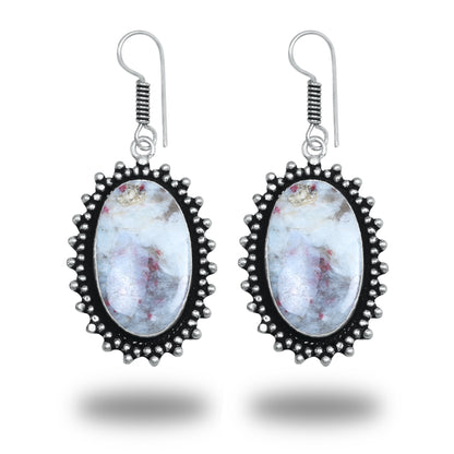 Boucles d'oreilles bohèmes en cristal pour femme - Plaqué argent, design, chic, assorties et en gros