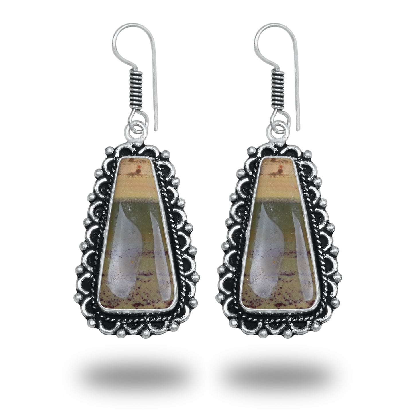 Boucles d'oreilles bohèmes en cristal pour femme - Plaqué argent, design, chic, assorties et en gros