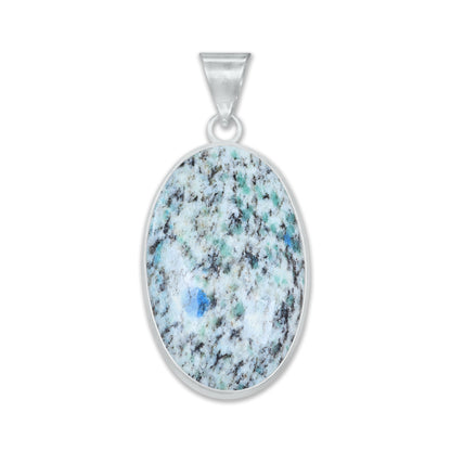 Pendentifs en pierres précieuses amazonites faits à la main - Qualité AAA, laiton plaqué argent, formes assorties