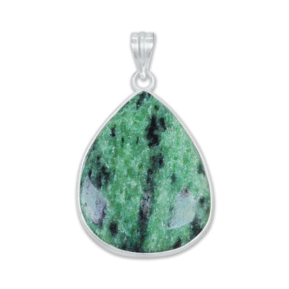 Pendentifs en pierres précieuses amazonites faits à la main - Qualité AAA, laiton plaqué argent, formes assorties