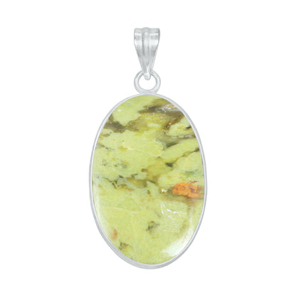 Natural Green Opal Pendants - Handmade Minimalist Jewelry, Brass, Silver Plating