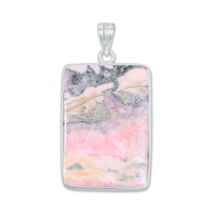 Pendentifs en pierres précieuses amazonites faits à la main - Qualité AAA, laiton plaqué argent, formes assorties