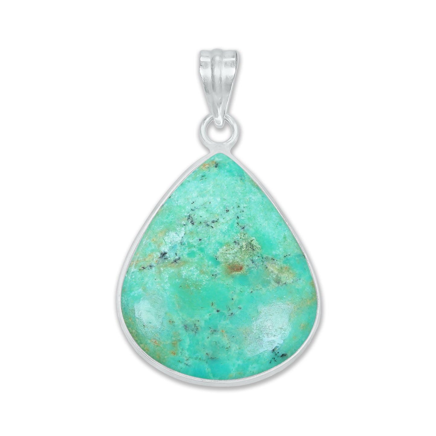 Chrysoprase Dainty Minimalist Pendants -  Handmade, Silver-Plated Brass, Wholesale