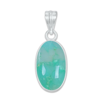 Chrysoprase Dainty Minimalist Pendants -  Handmade, Silver-Plated Brass, Wholesale