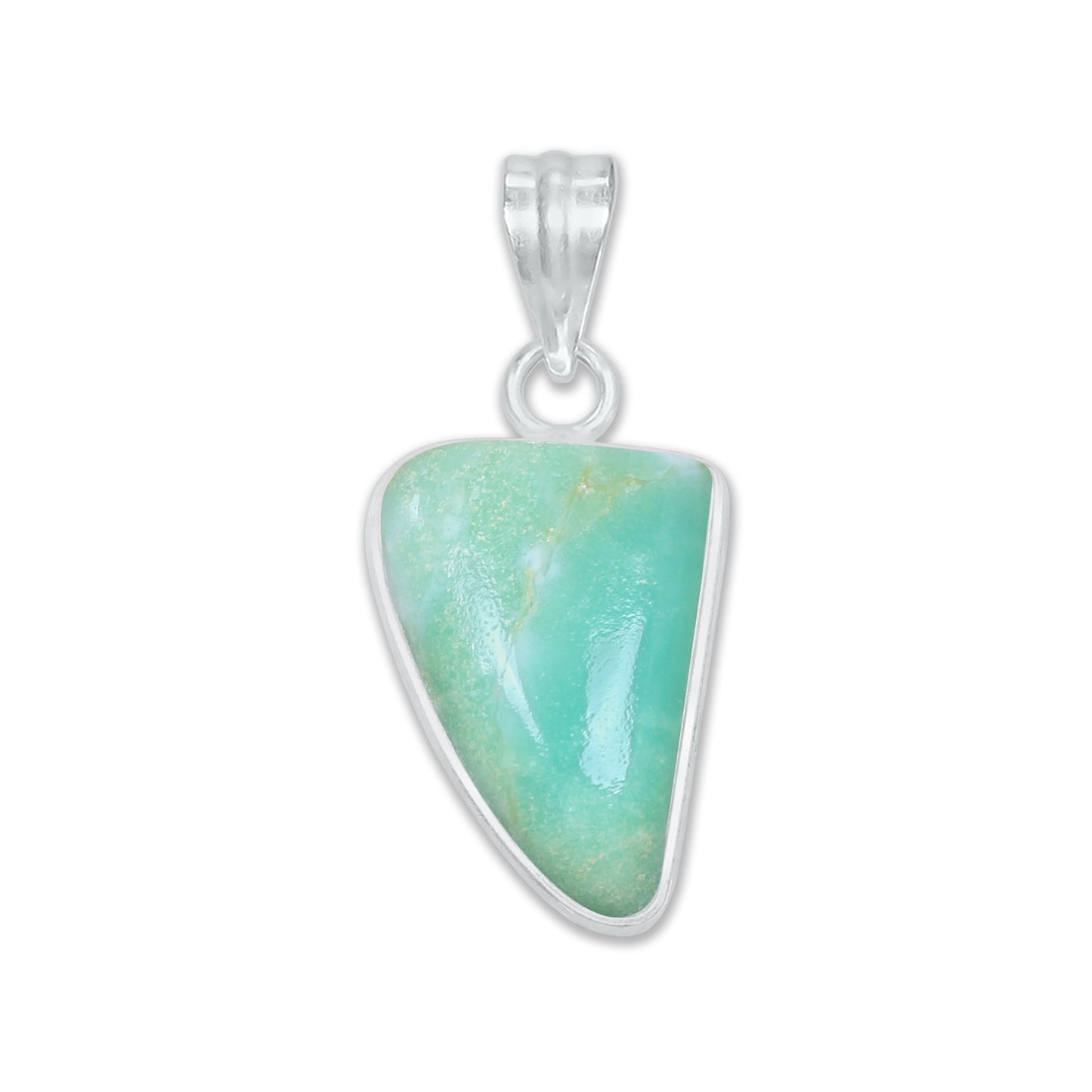 Chrysoprase Dainty Minimalist Pendants -  Handmade, Silver-Plated Brass, Wholesale