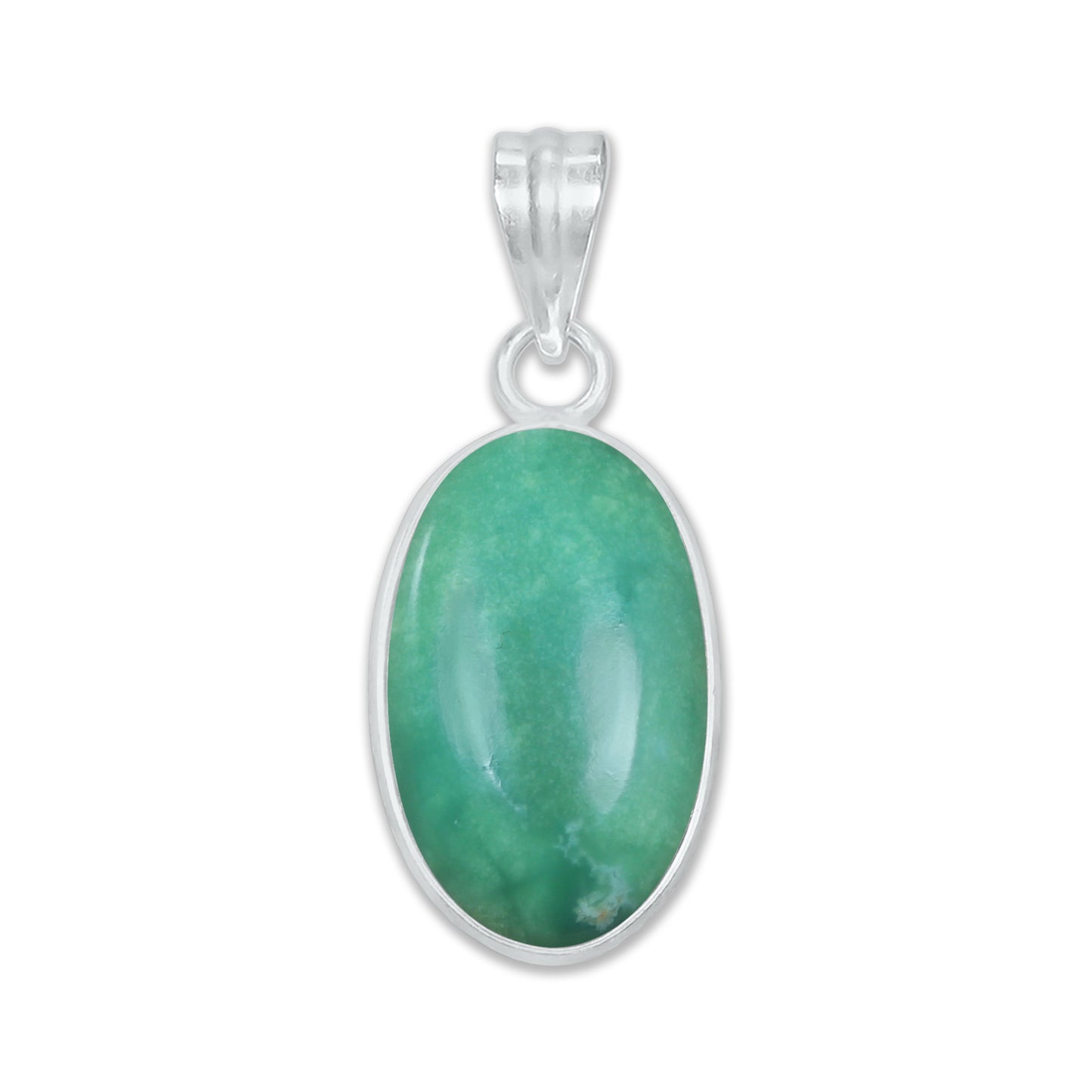 Chrysoprase Dainty Minimalist Pendants -  Handmade, Silver-Plated Brass, Wholesale