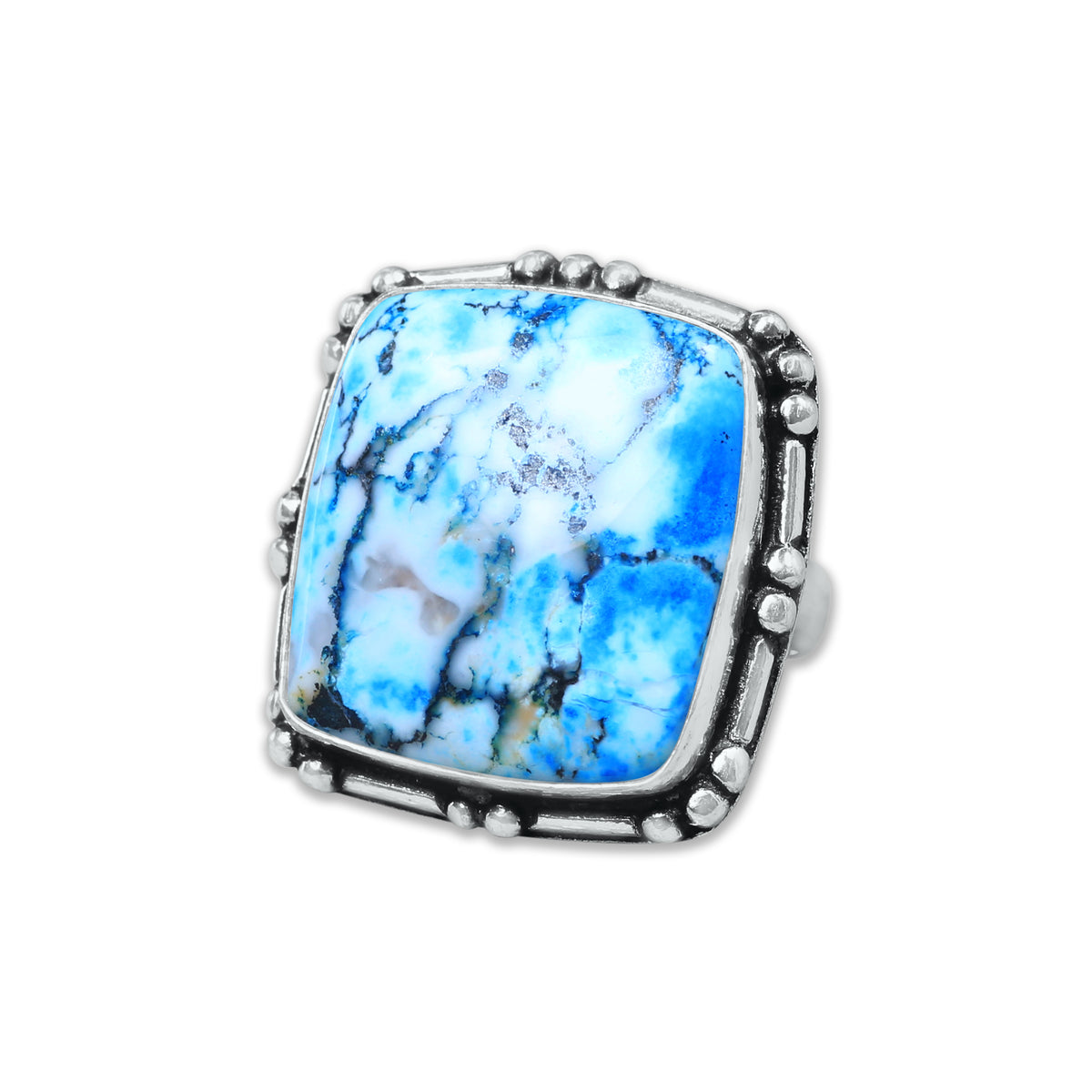 Dendrite Opal Rings – Silver-Plated, Handmade, Vivid Dyed Colors | Wholesale