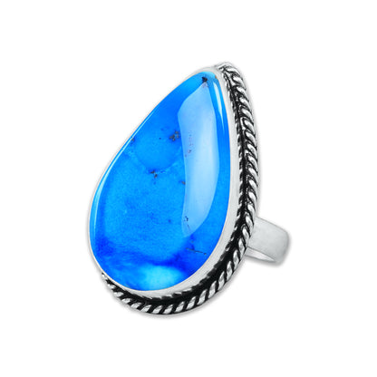 Dendrite Opal Rings – Silver-Plated, Handmade, Vivid Dyed Colors | Wholesale