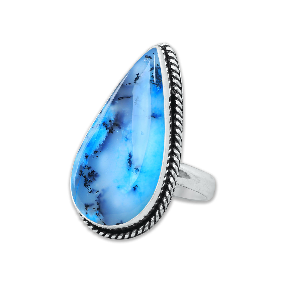 Dendrite Opal Rings – Silver-Plated, Handmade, Vivid Dyed Colors | Wholesale