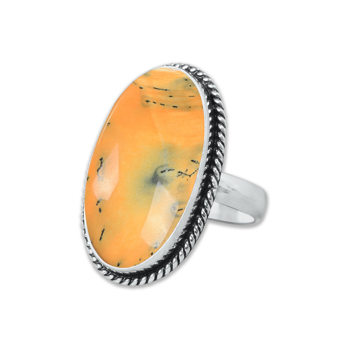 Dendrite Opal Rings – Silver-Plated, Handmade, Vivid Dyed Colors | Wholesale