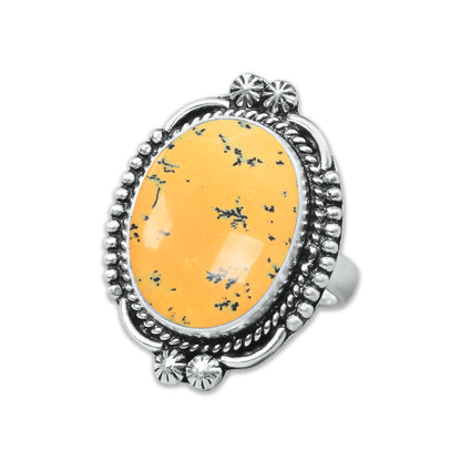 Dendrite Opal Rings – Silver-Plated, Handmade, Vivid Dyed Colors | Wholesale