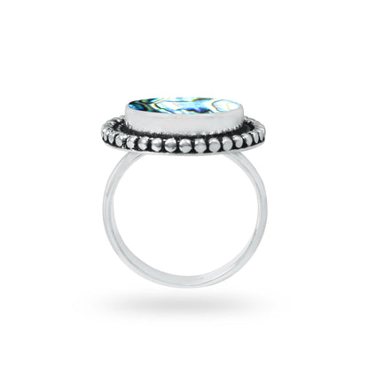 Abalone Shell Rings – Silver-Plated, Handmade, Iridescent Rainbow Boho (US Sizes 6–10, Non-Adjustable) | Wholesale