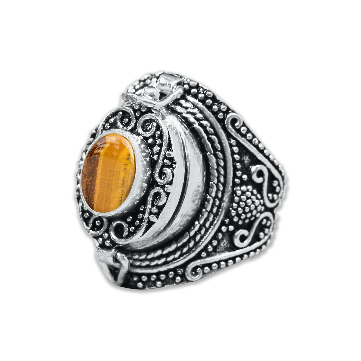 Poison Locket Rings – Silver-Plated, Handmade, Hidden Compartment (US Sizes 6–10) | Wholesale