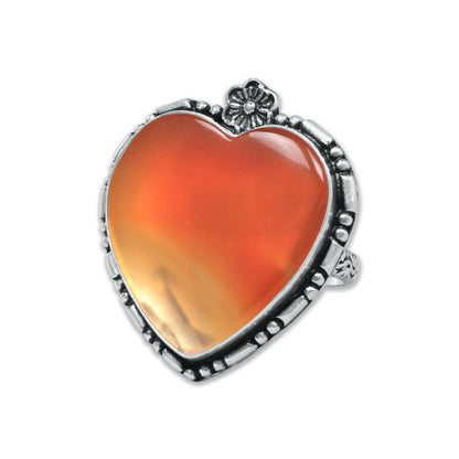 Heart Crystal Rings – Silver-Plated, Handmade, Assorted Natural Stones (US Sizes 6–10, Non-Adjustable) | Wholesale