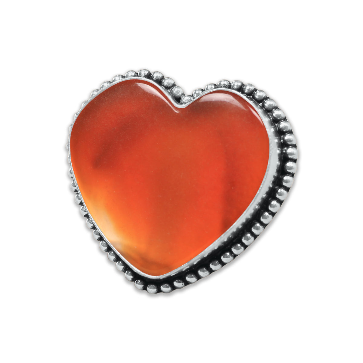 Heart Crystal Rings – Silver-Plated, Handmade, Assorted Natural Stones (US Sizes 6–10, Non-Adjustable) | Wholesale