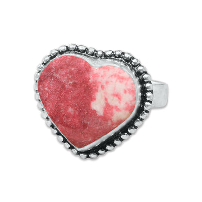 Heart Crystal Rings – Silver-Plated, Handmade, Assorted Natural Stones (US Sizes 6–10, Non-Adjustable) | Wholesale
