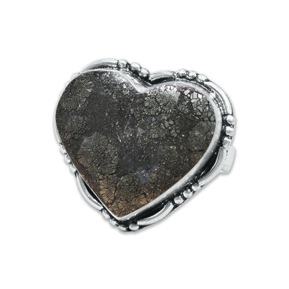 Heart Crystal Rings – Silver-Plated, Handmade, Assorted Natural Stones (US Sizes 6–10, Non-Adjustable) | Wholesale