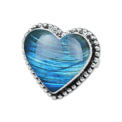 Heart Crystal Rings – Silver-Plated, Handmade, Assorted Natural Stones (US Sizes 6–10, Non-Adjustable) | Wholesale