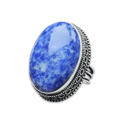 Artisanal Statement Rings – Silver-Plated, Assorted Gemstones, Designer Bands (US Sizes 6–10, Non-Adjustable) | Wholesale