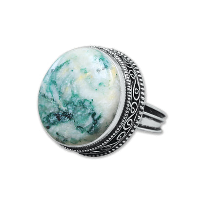 Artisanal Statement Rings – Silver-Plated, Assorted Gemstones, Designer Bands (US Sizes 6–10, Non-Adjustable) | Wholesale