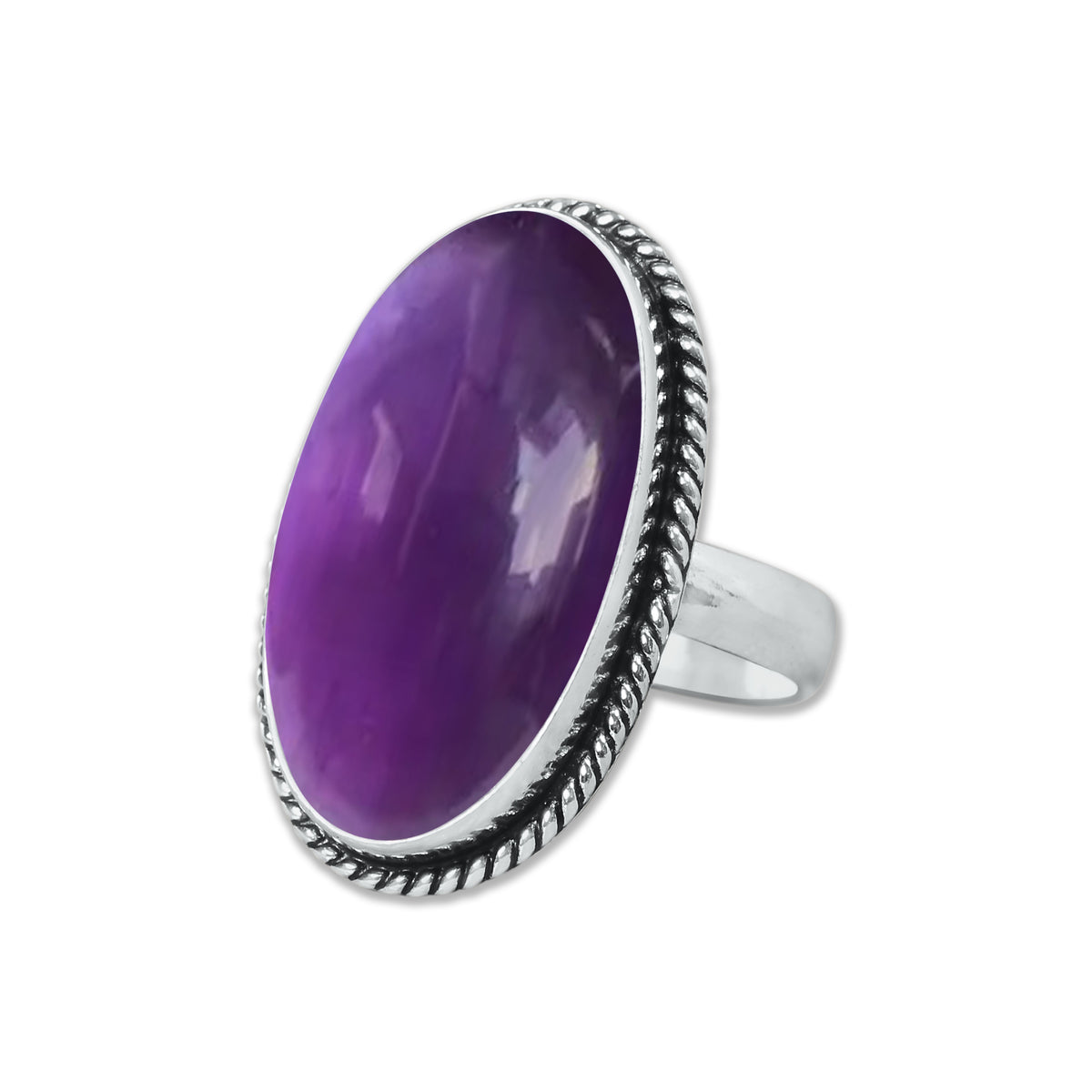 Natürliche Amethyst-Edelsteinringe für Frauen, lila Amethyst-Kristall, handgefertigte Großhandelsringe zum Massenverkauf