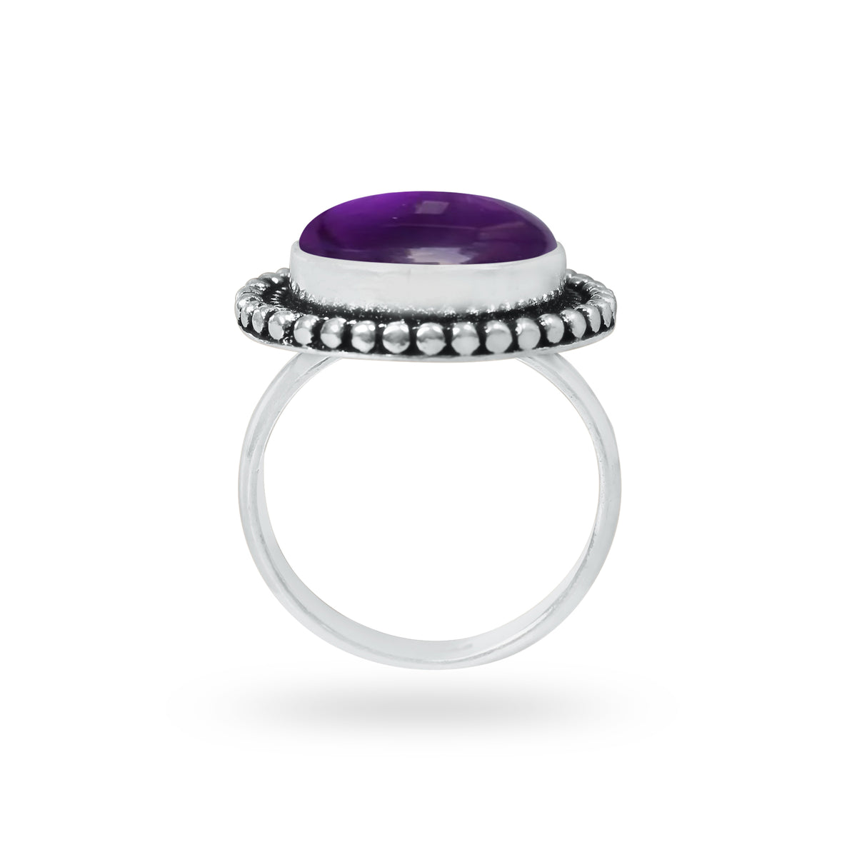 Natürliche Amethyst-Edelsteinringe für Frauen, lila Amethyst-Kristall, handgefertigte Großhandelsringe zum Massenverkauf