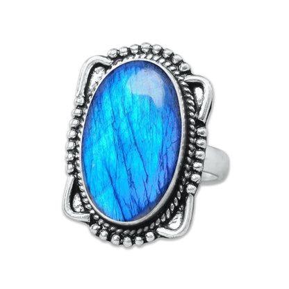 Bagues en cristal de labradorite pour femmes – Bagues tendance, style bohème, vente en gros