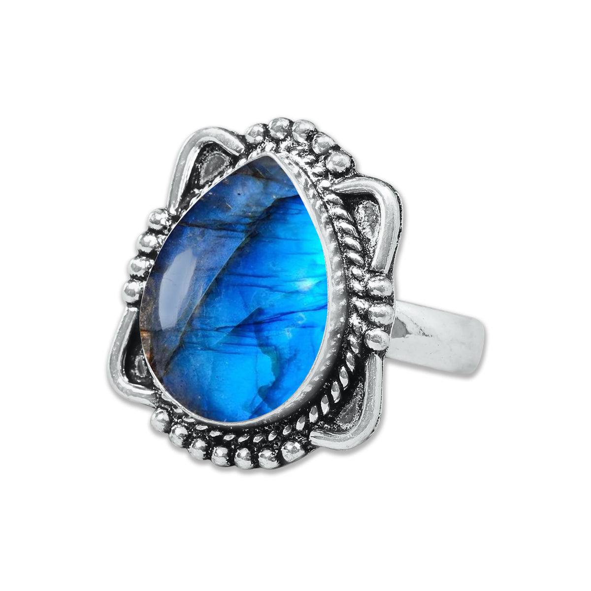 Bagues en cristal de labradorite pour femmes – Bagues tendance, style bohème, vente en gros