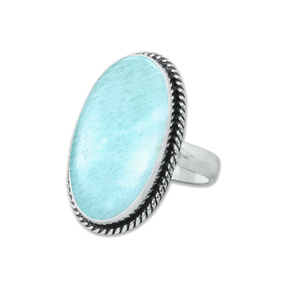 Amazonite Rings – Silver-Plated, Handmade, Aqua-Teal Boho Designs (US Sizes 6–10, Non-Adjustable) | Wholesale