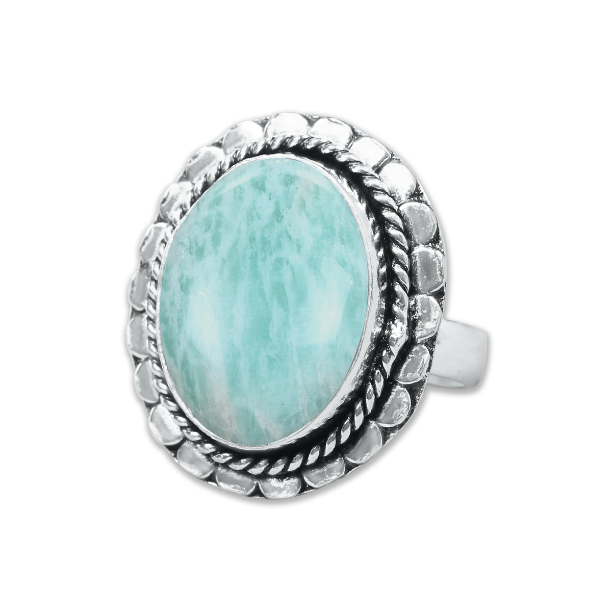 Amazonite Rings – Silver-Plated, Handmade, Aqua-Teal Boho Designs (US Sizes 6–10, Non-Adjustable) | Wholesale