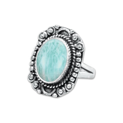 Amazonite Rings – Silver-Plated, Handmade, Aqua-Teal Boho Designs (US Sizes 6–10, Non-Adjustable) | Wholesale