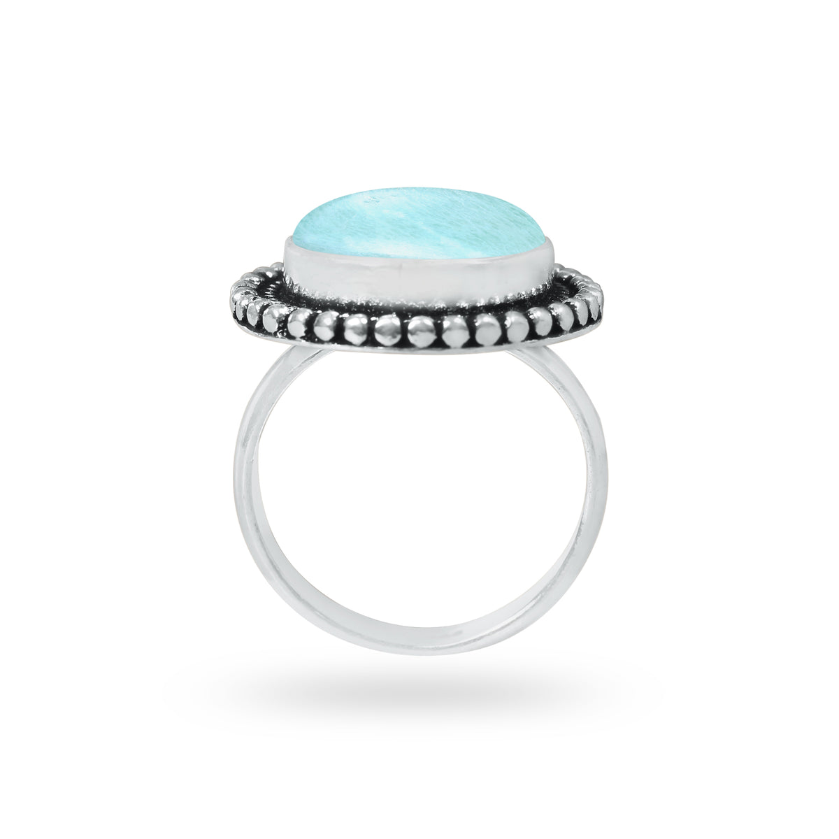 Amazonite Rings – Silver-Plated, Handmade, Aqua-Teal Boho Designs (US Sizes 6–10, Non-Adjustable) | Wholesale