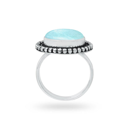 Amazonite Rings – Silver-Plated, Handmade, Aqua-Teal Boho Designs (US Sizes 6–10, Non-Adjustable) | Wholesale