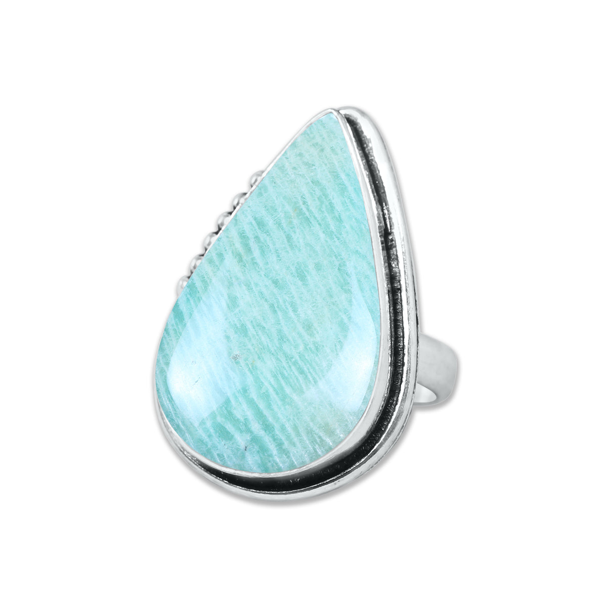 Amazonite Rings – Silver-Plated, Handmade, Aqua-Teal Boho Designs (US Sizes 6–10, Non-Adjustable) | Wholesale