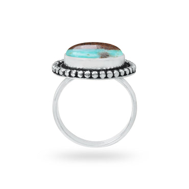 Chrysoprase Matrix Rings – Silver-Plated, Handmade, Green in Ironstone (Made to Order) | Wholesale
