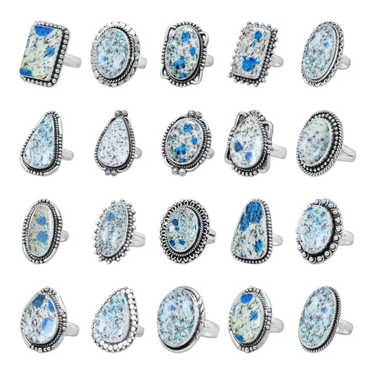K2 Jasper Jasper Rings – Handmade, Silver-Plated (Made To Order)