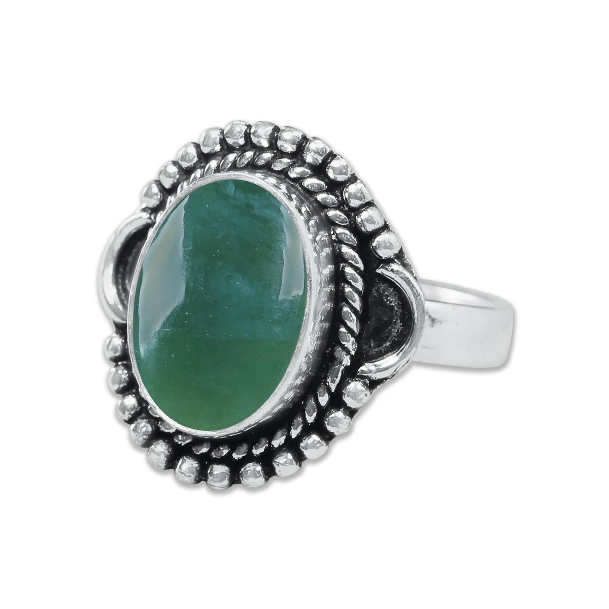 Nephrite Jade Rings – Silver-Plated, Handmade, Mossy Green Translucent (Made to Order) | Wholesale