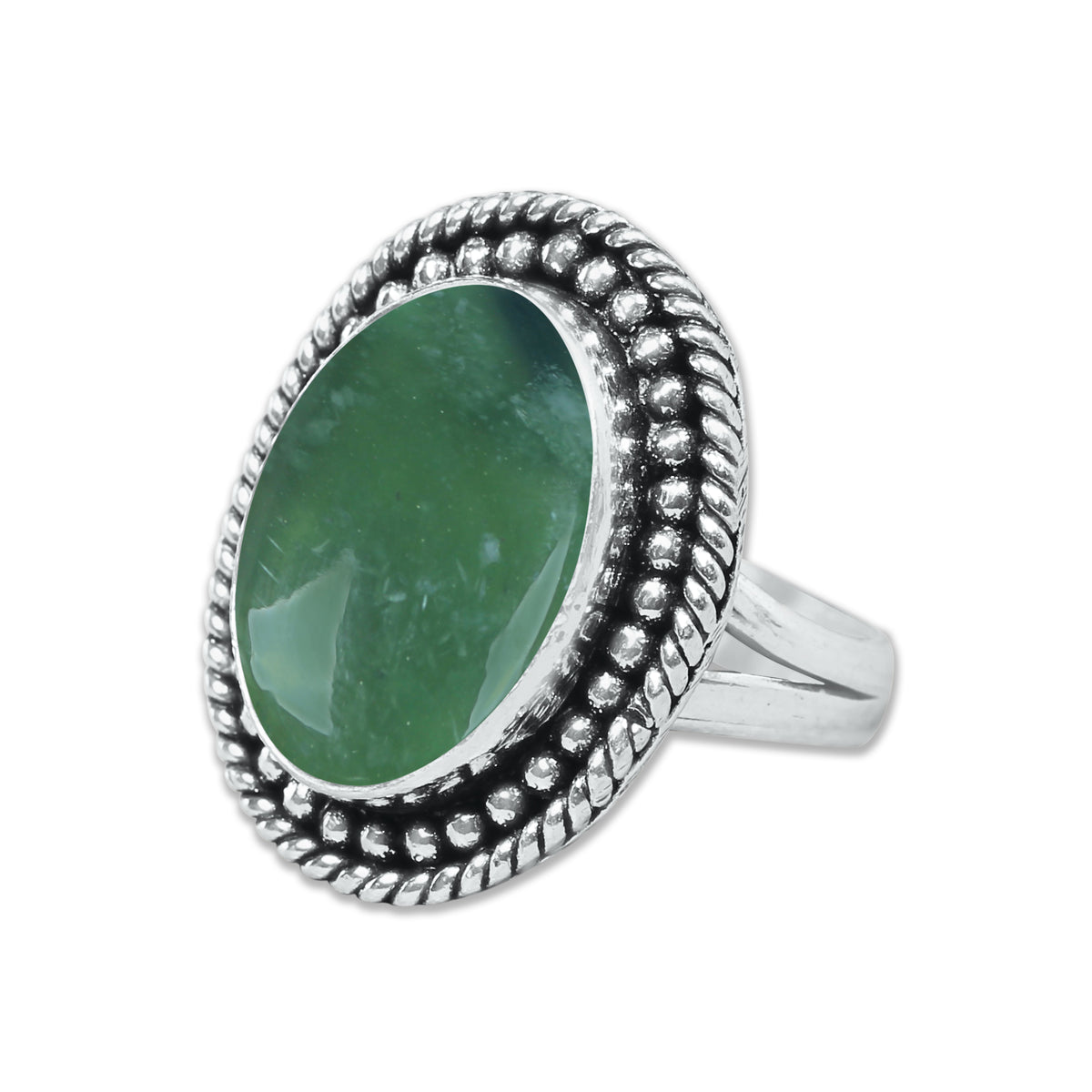 Nephrite Jade Rings – Silver-Plated, Handmade, Mossy Green Translucent (Made to Order) | Wholesale