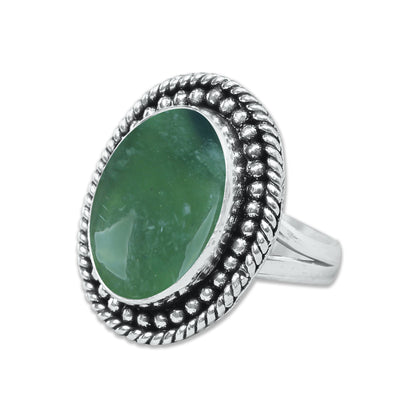 Nephrite Jade Rings – Silver-Plated, Handmade, Mossy Green Translucent (Made to Order) | Wholesale