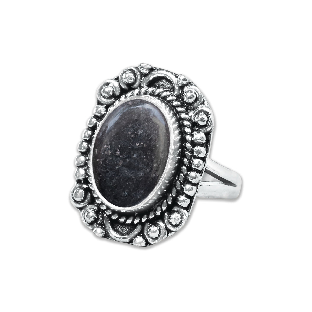 Nuummite Rings – Silver-Plated, Handmade, Ancient Black Flash Stone (Made to Order) | Wholesale