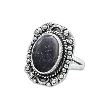Nuummite Rings – Silver-Plated, Handmade, Ancient Black Flash Stone (Made to Order) | Wholesale