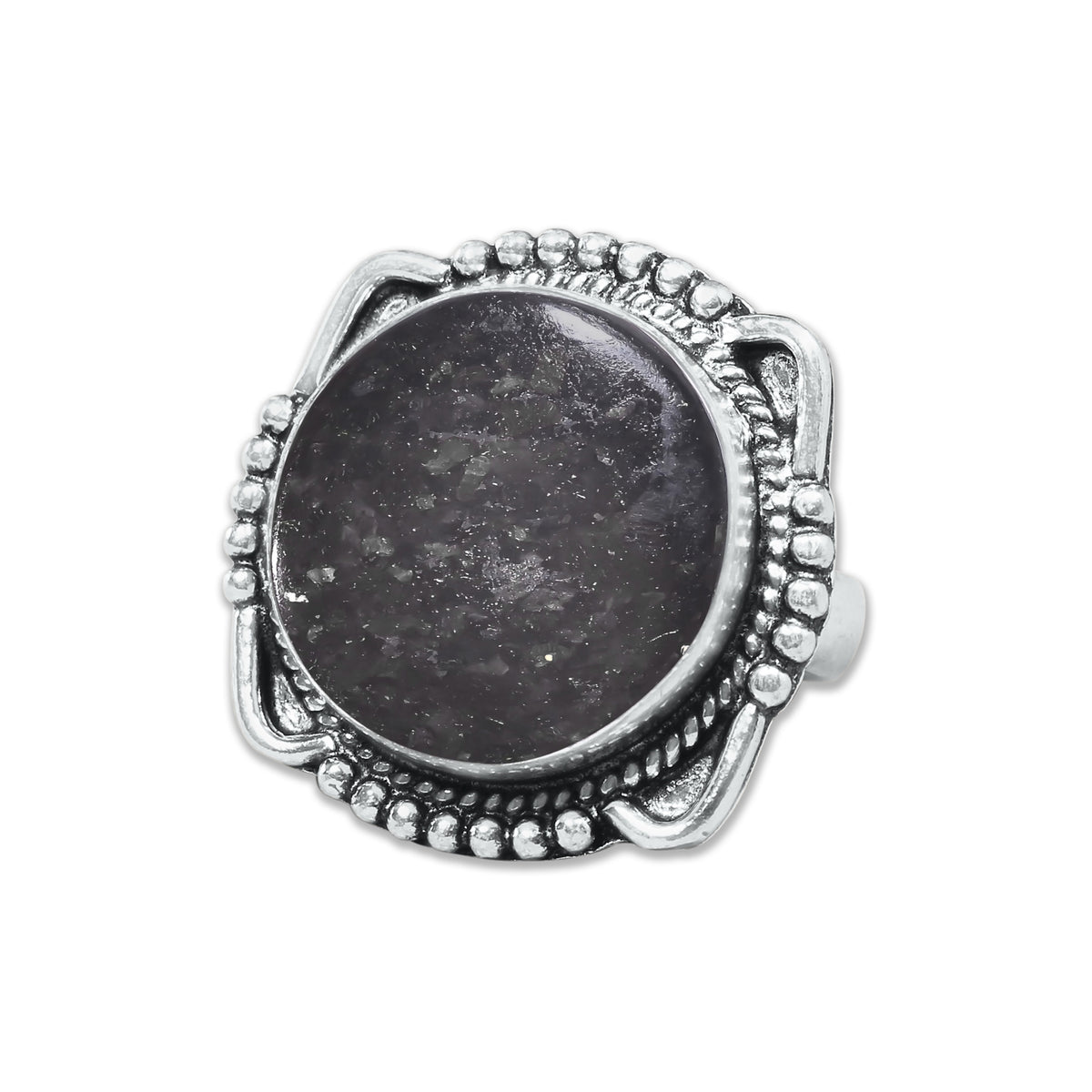 Nuummite Rings – Silver-Plated, Handmade, Ancient Black Flash Stone (Made to Order) | Wholesale