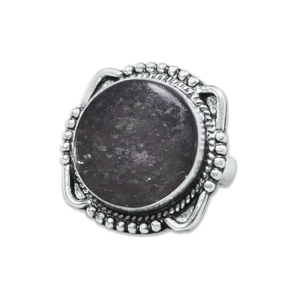 Nuummite Rings – Silver-Plated, Handmade, Ancient Black Flash Stone (Made to Order) | Wholesale