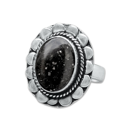 Nuummite Rings – Silver-Plated, Handmade, Ancient Black Flash Stone (Made to Order) | Wholesale