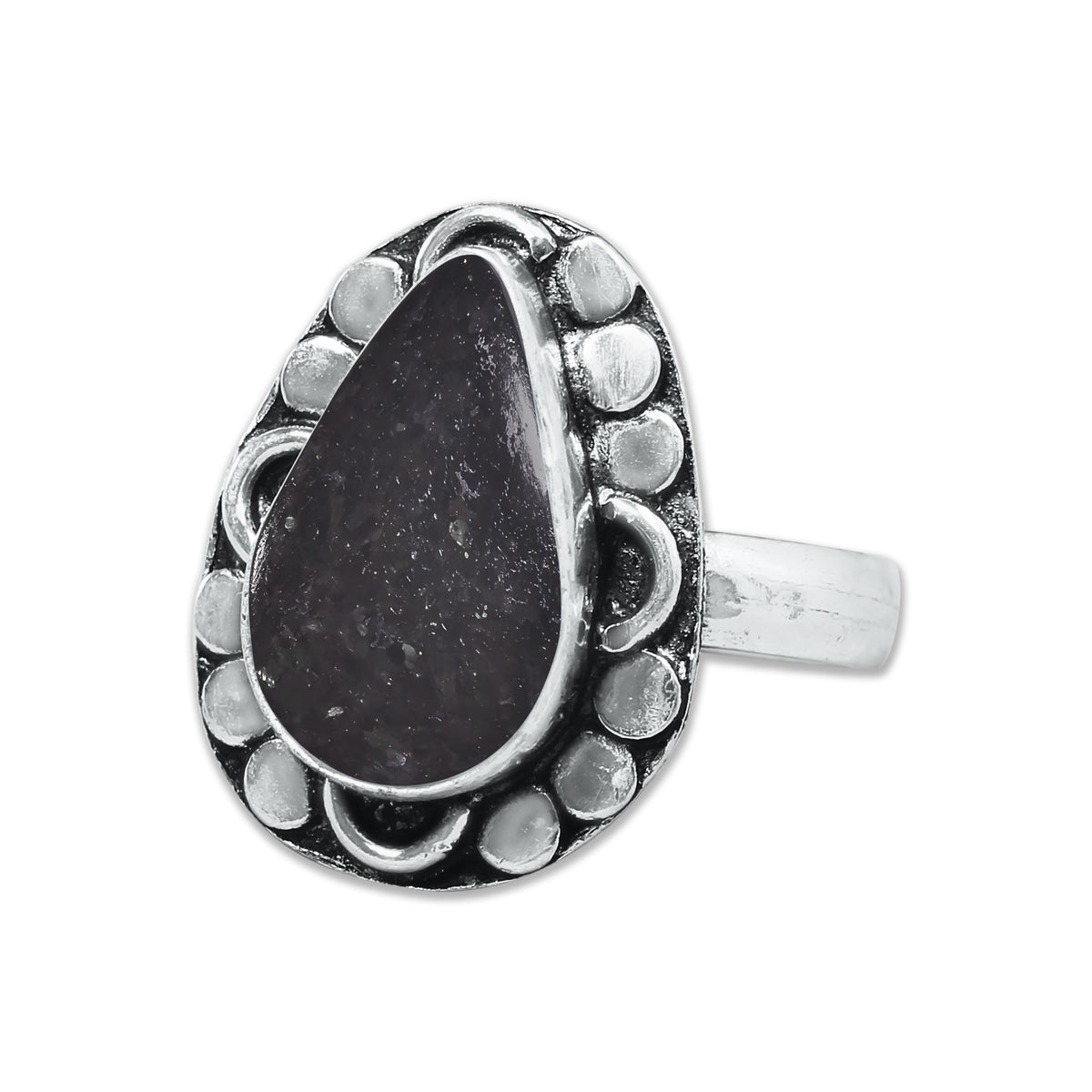 Nuummite Rings – Silver-Plated, Handmade, Ancient Black Flash Stone (Made to Order) | Wholesale